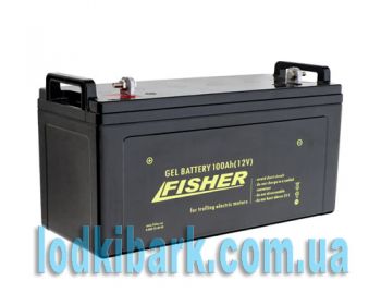 Гелевый аккумулятор 100Ah 12V Fisher тяговый к троллинговым электромоторам