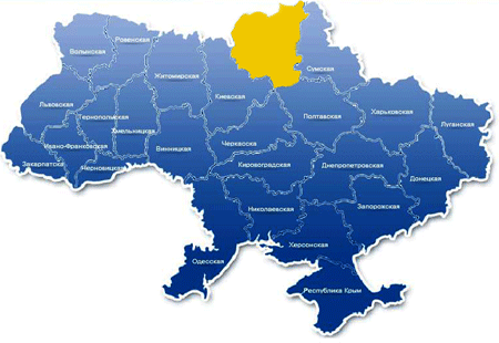 карта Украины Черниговская область