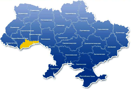 карта Украины Черновицкая область