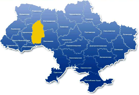карта Украины Хмельницкая область