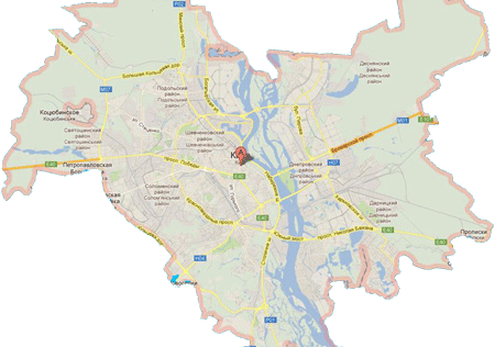 карта Киева