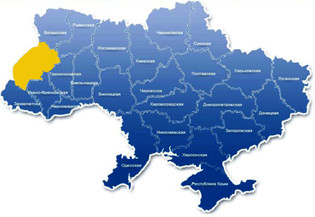 карта Украины Львовская область
