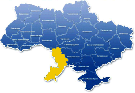 карта Украины Одесская область