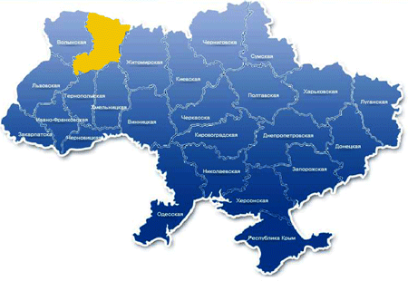 карта Украины Ровенская область