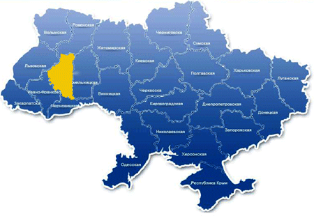 карта Украины Тернопольская область