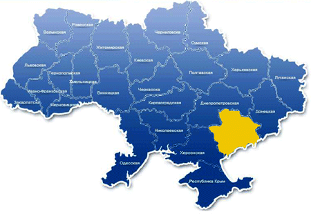 карта Украины Запорожская область