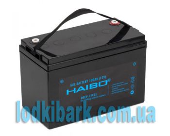 Гелевый аккумулятор Haibo 100Ah 12V тяговый к троллинговым электромоторам