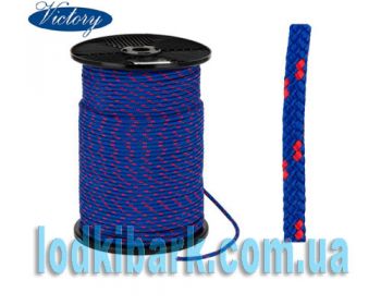 Веревка PP multi braided rope 6 mmх200 m blue синяя промышленная